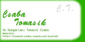 csaba tomasik business card